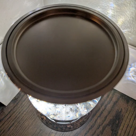 Snowflake Snow Globe Rotating Snowflake Candle Holder LED light New in Box - Picture 4 of 5